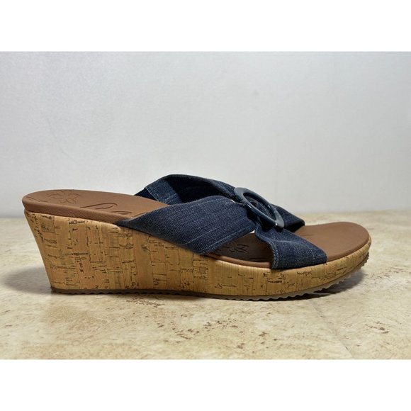 Skechers Women's Beverlee - Sail Twist Sandal in Blue/Tan - Size 10 - Picture 7 of 11